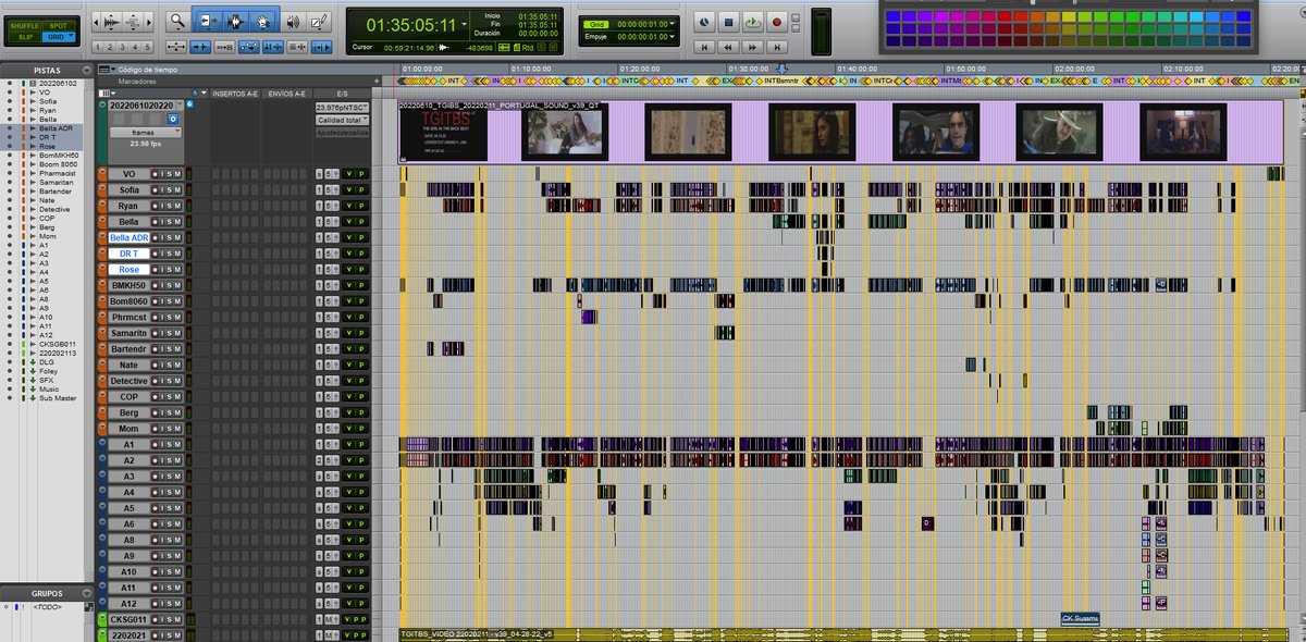 Una nueva semana, un nuevo proyecto
A new week, a new project
#SoundDesign #FeatureFilm #FilmMix #ProTools