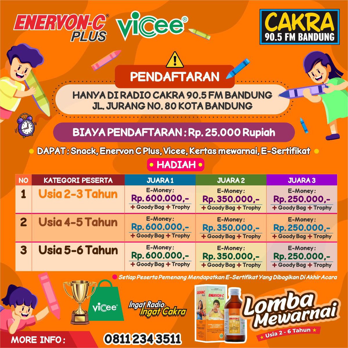mutiabella_t's tweet photo. Assalamu’alaikum.

Temen-temen siapa tau anak atau ponakannya mau ikutan ini, bisa chat ke nomor di flyer atau chat ke aku yaa. 😁 #lombamewarnai #bandung #lomba #lombaanak #anak #lombabandung https://t.co/3GdQaA7ajo