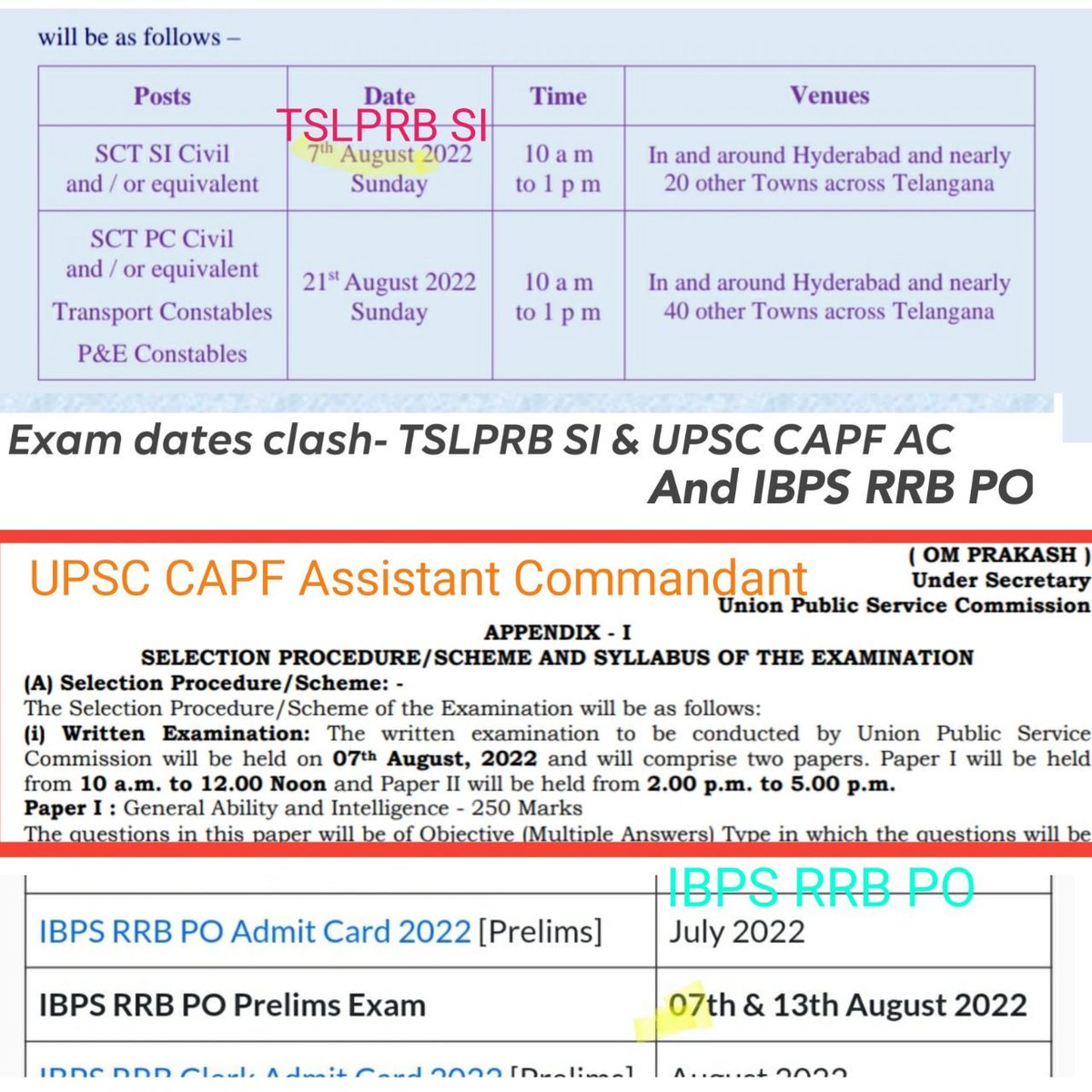 Kranthi4Nation's tweet photo. @KTRTRS @TelanganaCMO @TelanganaDGP @RSPraveenSwaero @ramesh114433 SI and PC Exams రోజు వేరే సెంట్రల్ Exams (CAPF,IBPS) లాంటి ఎగ్జామ్స్ ఉన్నాయి కావున స్టేట్ ఎగ్జామ్స్ డేట్స్ కొంచం ఎక్స్టెండ్ చేయటట్టు చూడండి దయచేసి https://t.co/2PQhRQCDU6