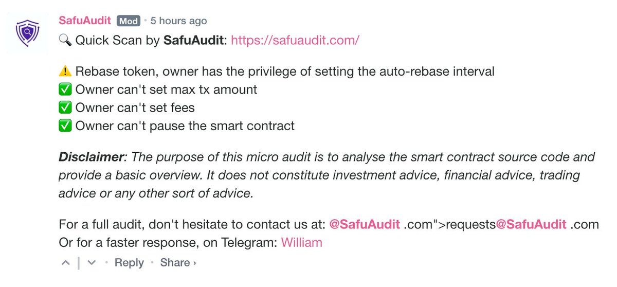 ✅Thanks to @SafuAudit for auditing $ARIS contract on PinkSale !

👉pinksale.finance/launchpad/0xd2…