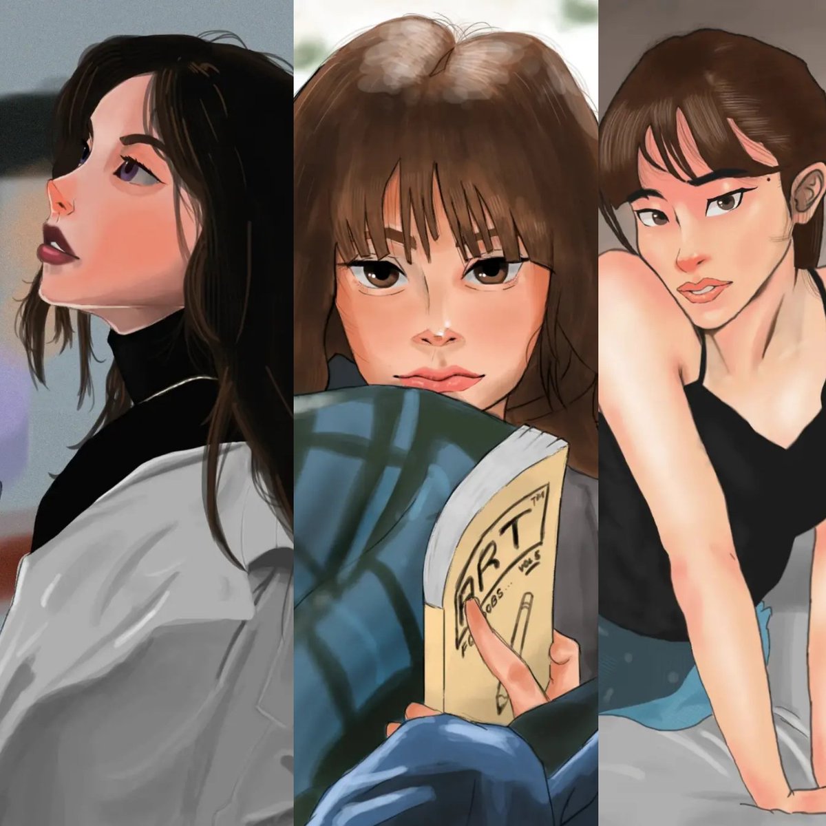 steadyandstill's tweet photo. 3 day-worth of digital portrait studies. No, I did not start from scratch. Been studying different art forms in the past months before trying stylized digital art. I'm planning to explore character design—although not very soon. This is going to be one hell of a journey. 😬🙏🏼 https://t.co/aYDSYTrhoO