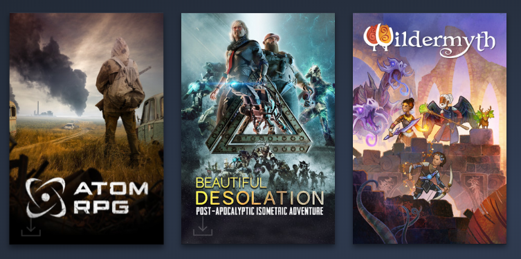 dsoonm's tweet photo. Jogos comprados na sale da steam com PT-BR ou próximos de serem traduzidos.
#BeautifulDesolation e #Wildermyth pelo @mundonasher https://t.co/cUcTydOZKg