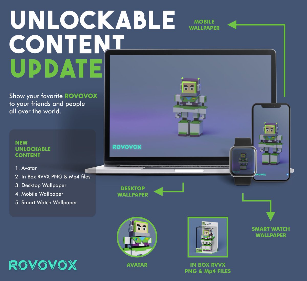 bluepanda_nft's tweet photo. Hi Fams , ANNOUNCEMENT!!!
we update UNLOCKABLE CONTENT

Show your ROVOVOX all over the world!!

https://t.co/SKDKP4x5m2

#NFT #NFTS #NFTCommunity #NFTshill #nftart #nftcollector #nftgiveaway #NFTCollection #NFT宣伝枠 #voxel #voxelart #voxelartist #voxelworld #voxelartmagazine https://t.co/TPctyGFXqy