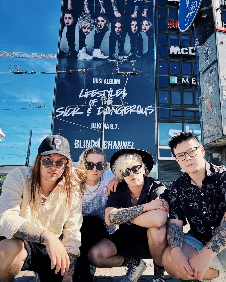 Blind Channel (@blindchannelfin) on Twitter photo The times square of Hellsinki looks pretty dope this week. Our 4th studio album & major label debut ’Lifestyles of the Sick & Dangerous’ drops on Friday. Anyone ready?! #BlindChannel #SickAndDangerous <a href="/centurymedia/">Century Media Records</a> @SonyMusicFIN The times square of Hellsinki looks pretty dope this week. Our 4th studio album & major label debut ’Lifestyles of the Sick & Dangerous’ drops on Friday. Anyone ready?! #BlindChannel #SickAndDangerous <a href="/centurymedia/">Century Media Records</a> @SonyMusicFIN