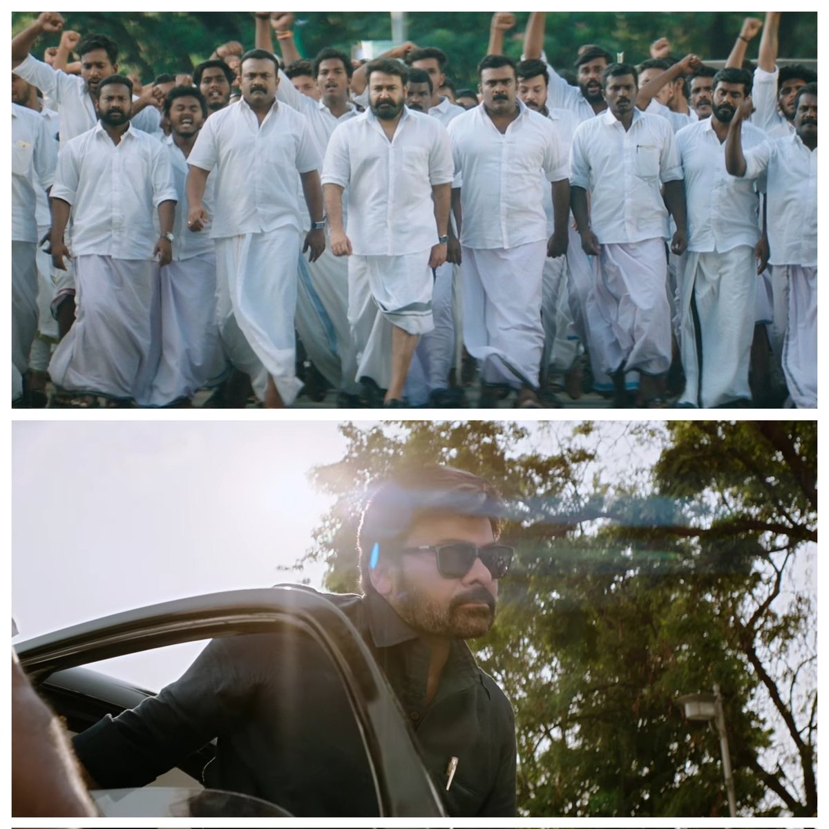 Comparing with #Mohanlal movie #Lucifer intro #Chiranjeevi movie #GodFatherFirstLook is utter waste, nothing impressed.

Dear director why you waste your brain for this intro, you just recrate original version, that's it.

First Look of #Godfather 😡😡😡