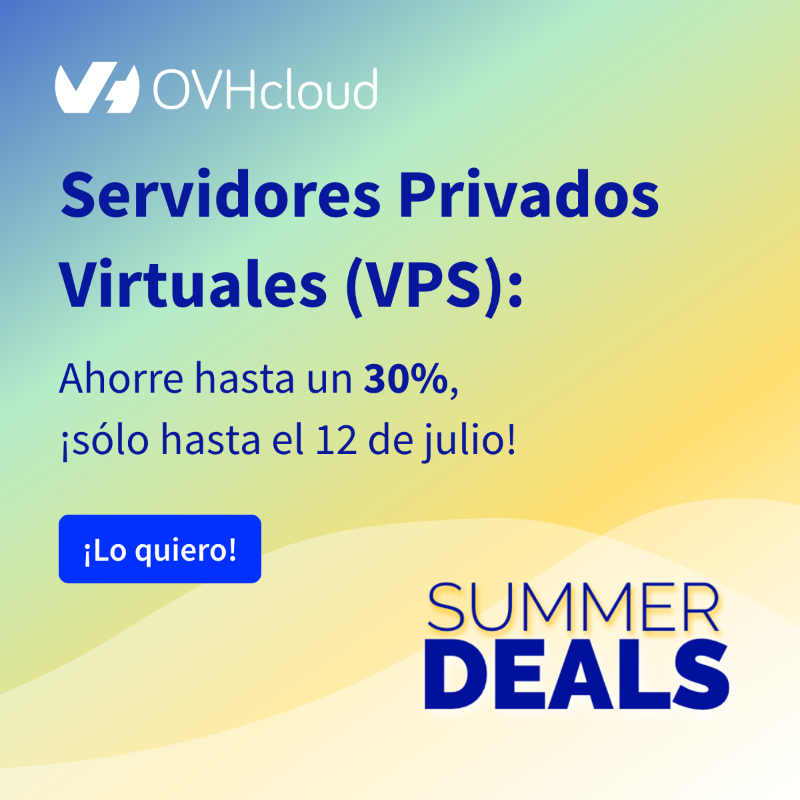 ovhcloud_latam's tweet photo. #OVHcloudDeals | ¿Has echado ya un vistazo a nuestras últimas ofertas?
🏃♀️ ¡Corre, terminan el 12 de julio!
#VPS #PublicCloud #Dominios