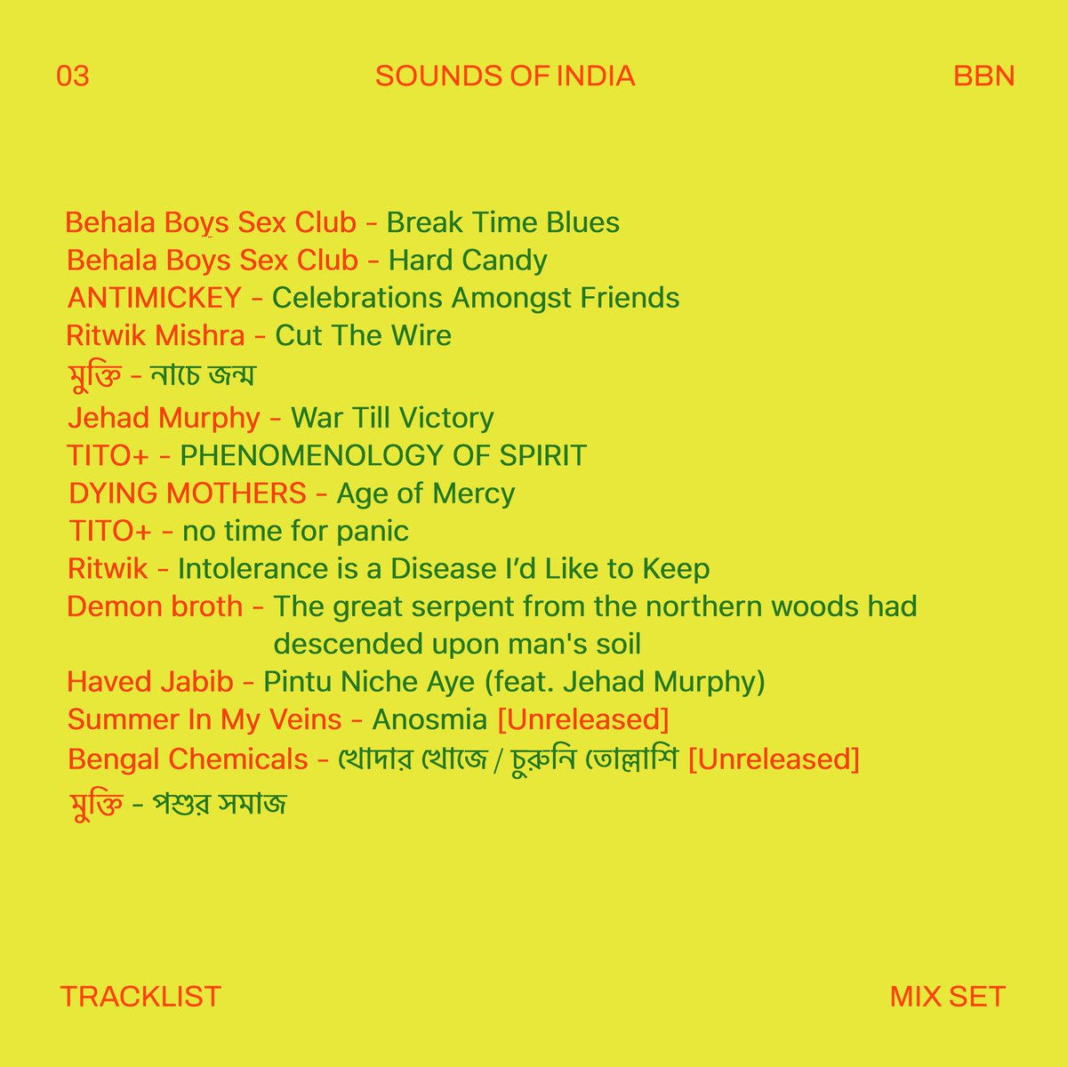 onnocollective's tweet photo. ✶ TOMORROW ✶ Sounds of India with ONNO 03 - Biswa Bangla Noise (Label) on @listen_camp ✶ 

Timings: 21.06.2022 (Tuesday)// 12-1pm (CEST) × 3:30-4:30pm (IST)

Tune to - https://t.co/dYqHHbN4Lc tomorrow to listen to an amazing mix by West Bengal based label, Biswa Bangla Noise⚡ https://t.co/kBWFcHvIi2