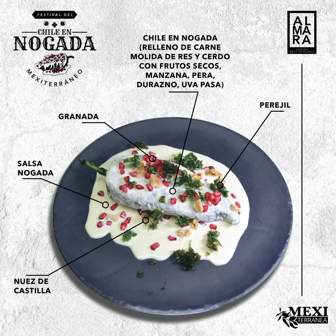 El Festival del Chile en Nogada Mexiterráneo pronto llegará a Almara. Ven a probar todas las sorpresas que durante el mes de julio y agosto tendremos para ti.

Reserva vía WhatsApp:wa.link/ell5jy
Tel: (55) 5230.1766
Correo: reservas@almara.rest