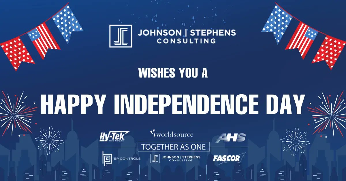 Wishing everyone a very happy #FourthOfJuly, from all of us at #JohnsonStephens and the rest of the #HyTek family!

#HappyFourth #Holiday #IndependenceDay