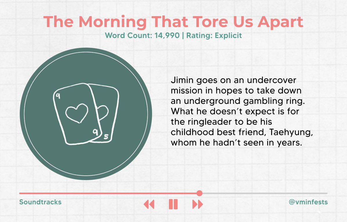 🎵 The Morning That Tore Us Apart
14.9k | explicit | crime and lawful reunions

🖇️ ao3.org/works/37253038