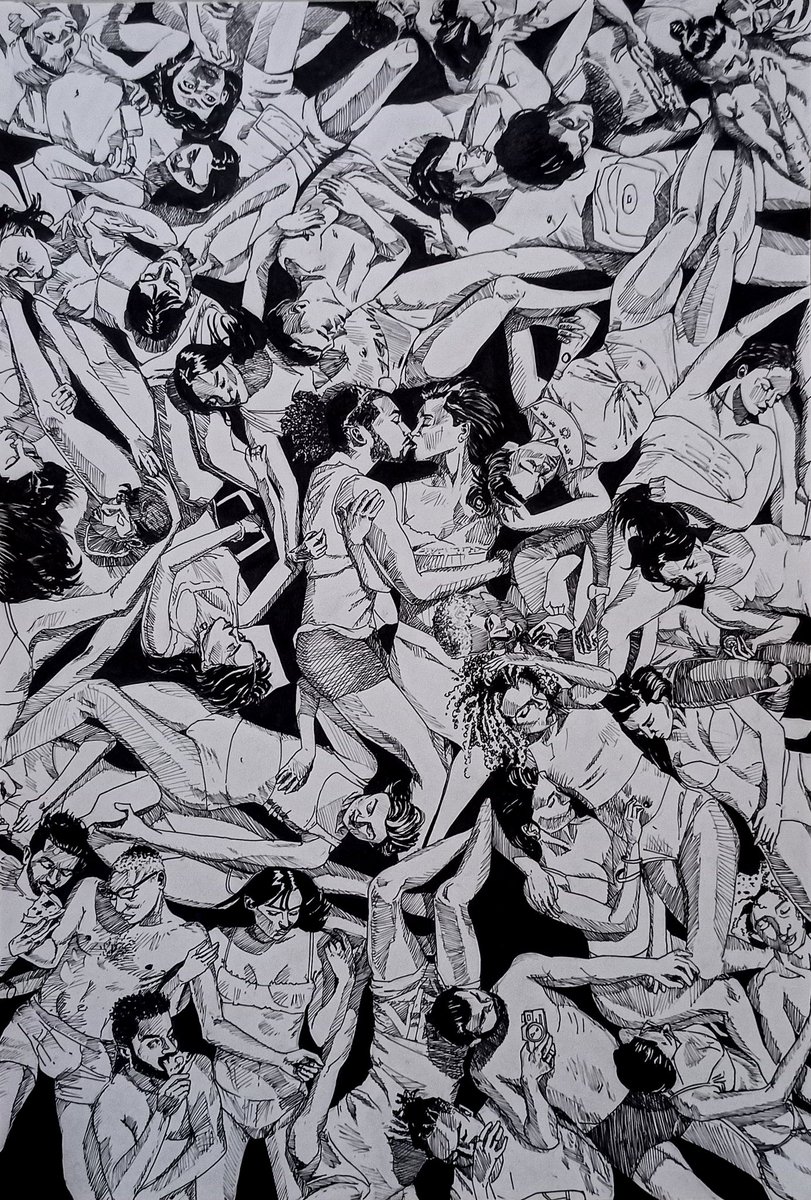 Good afternoon #NFT fam ❤️
I made this peice in 2020 with Microns on A3 Indian TK
The artwork is named “Equally Foolish”
Should i mint this ?

Check the caption in Comments 👇👇

#NFTCommunity #NFTs #NFTartist #nftcollector #NFTGiveaways