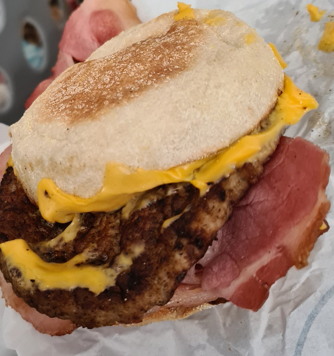 mickyn78's tweet photo. @McDonalds is the best you can do. Double sausage bacon and egg mcmuffin. Minus the egg and double sausage. Fucking useless. https://t.co/QrZip6bvCa