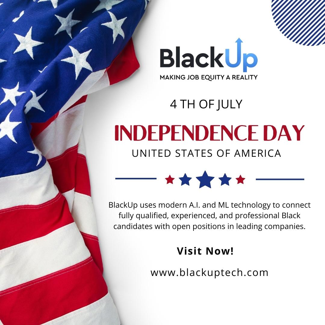 blackup_tech's tweet photo. Join us this Independence day and find your Dream job with Freedom. 
#blackup #blacktech
#usa🇺🇸
#usa #usaindependenceday #usaindependenceday🇺🇸 
#independence #usaday #thofjuly #fireworks #happy #america #fourthofjuly. #thjuly #florida #summer #diversity https://t.co/i8Ao17lXgl