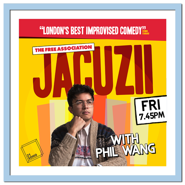 FAImprov's tweet photo. Our flagship Jacuzii show is back!

🔥We are joined by very special guest Phil Wang (@Philnwang ) in Soho @21Soho on Friday 🔥

Grab a ticket while you still can!

https://t.co/azB1CMvYJS https://t.co/GI62TOW3px