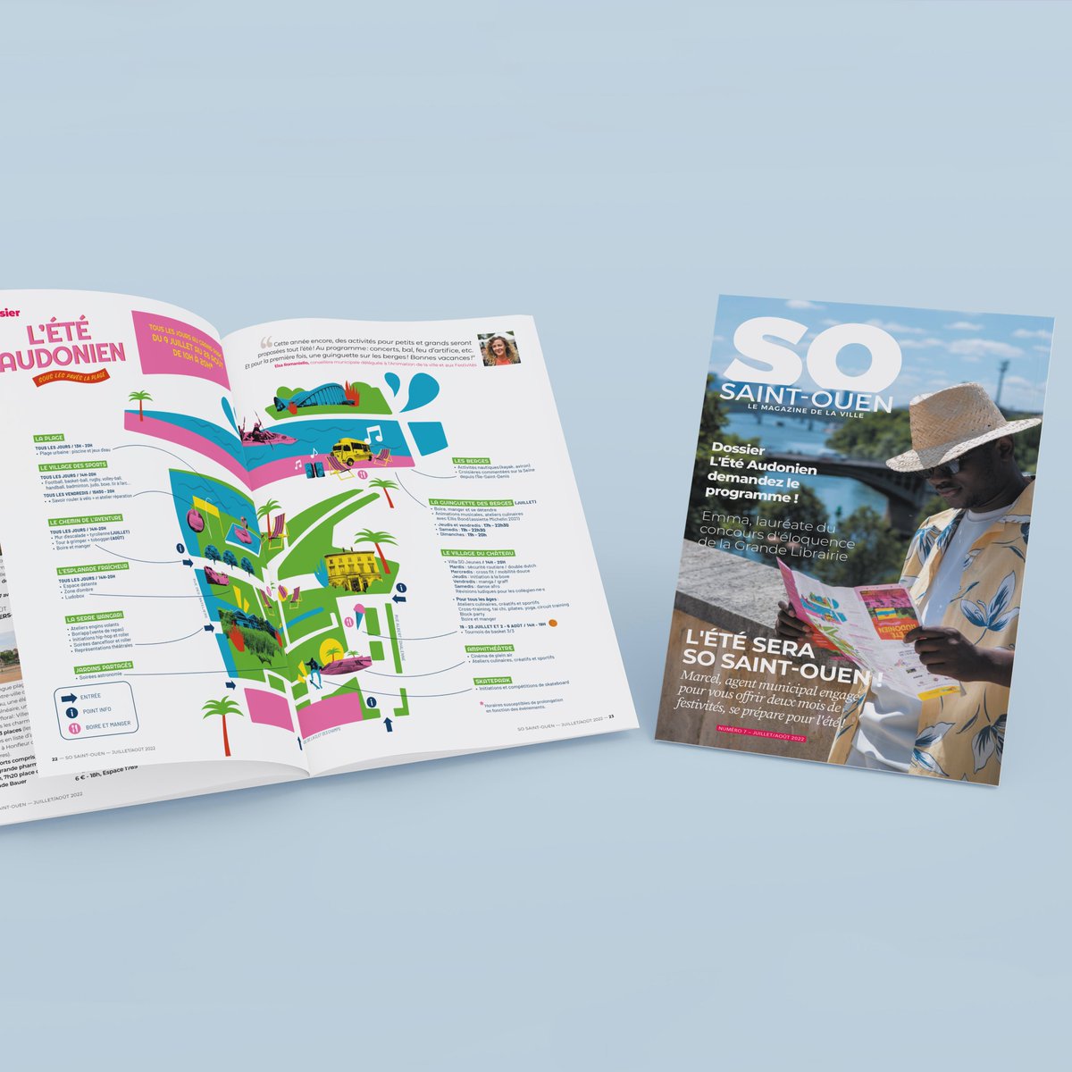 villesaintouen's tweet photo. Pour bien débuter la semaine, retrouvez SO Saint-Ouen le magazine de la Ville n°7 !

Démocratiser l’accès au beau, à la fête et aux loisirs : découvrez toute l’actualité des mois de juillet et août 👉 https://t.co/2Cw1ds8UBA

Saint-Ouen ville festive et dynamique ! https://t.co/1WclQKhDBS
