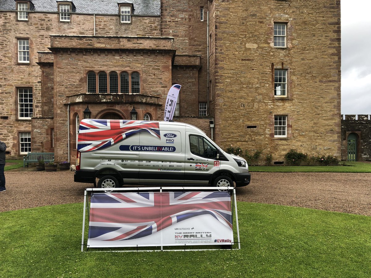 Team <a href="/forduk/">Ford UK</a> at the Start Line of @GBEVRally at the stunning Royal Household <a href="/thecastleofmey/">The Castle & Gardens of Mey</a>. @PauaEV RFID ready, <a href="/zap_map/">Zapmap</a> Premium ready. Looking forward to pushing the boundaries of what’s possible! #EVRally #collaboration #netzero