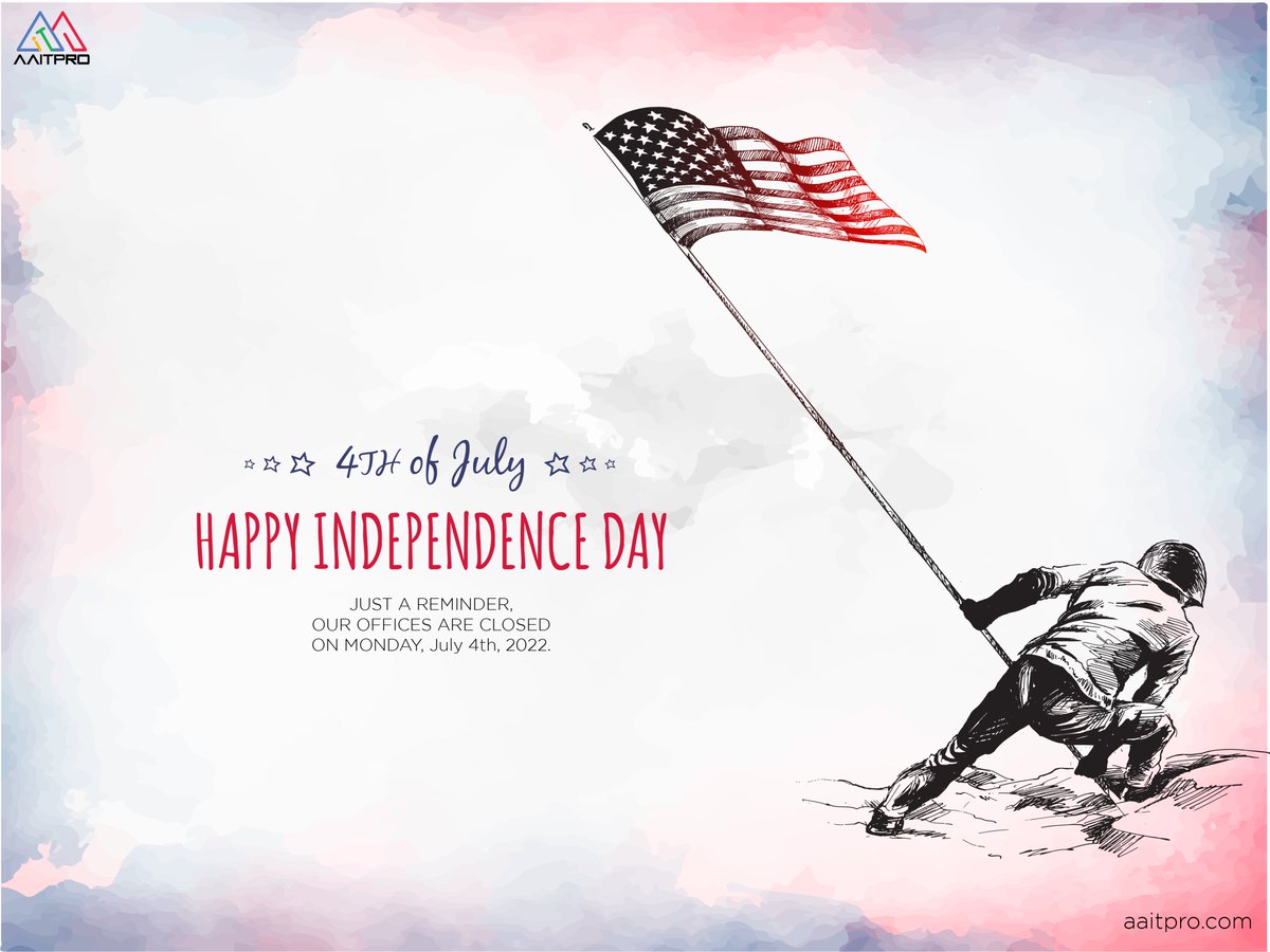 aaitpro_inc's tweet photo. The United States celebrates its Independence Day on July 4.
Learn More: https://t.co/BkvAdKo3oH
#4thofjuly #independenceday #unitedstates #unitedstatesofamerica #aaitpro #AllaboutIT https://t.co/ozYYhtlil6
