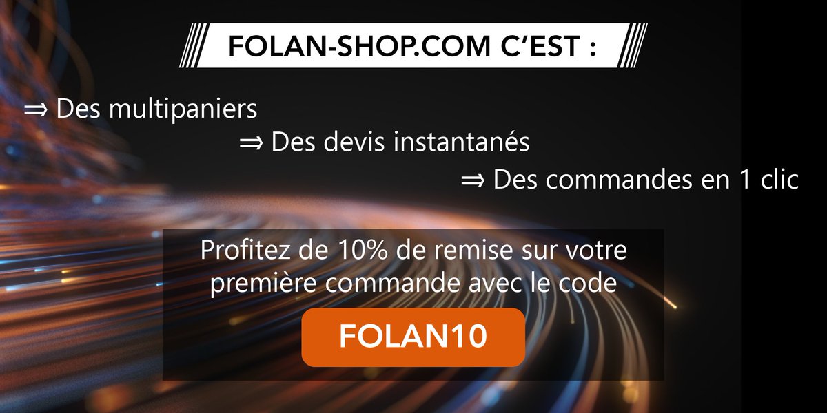 📢Nouvelle offre en ligne FOLAN pour les pros : folan-shop.com 🛒
 
Commandez notre gamme de produits 24h/24, 7j/7, où que vous soyez et profitez d’une livraison en 48h et d’un service commercial personnalisé. 
 
Plus d'infos : youtube.com/watch?v=tGmQ-L…