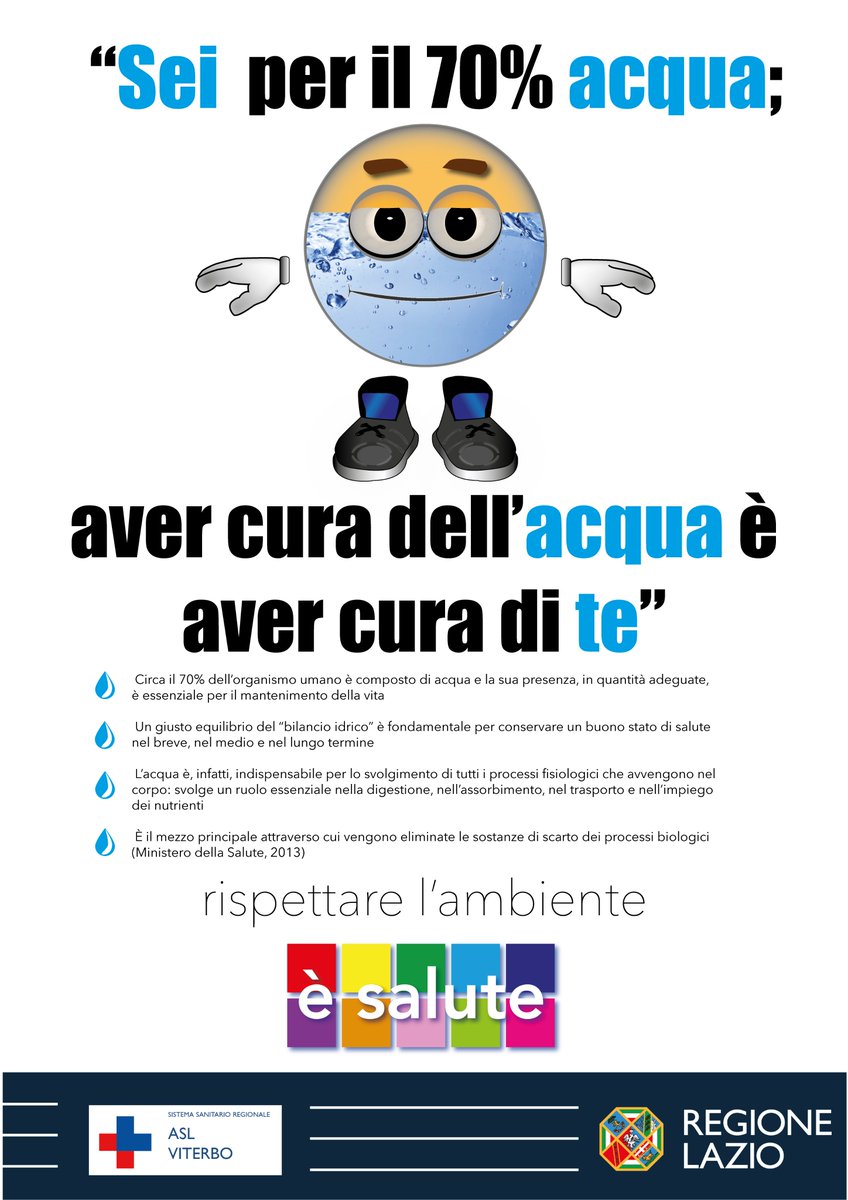 Aver cura dell'#acqua è aver cura di te!
Rispettare l'ambiente #èsalute

<a href="/RegioneLazio/">Regione Lazio</a> <a href="/SaluteLazio/">Salute Lazio</a>