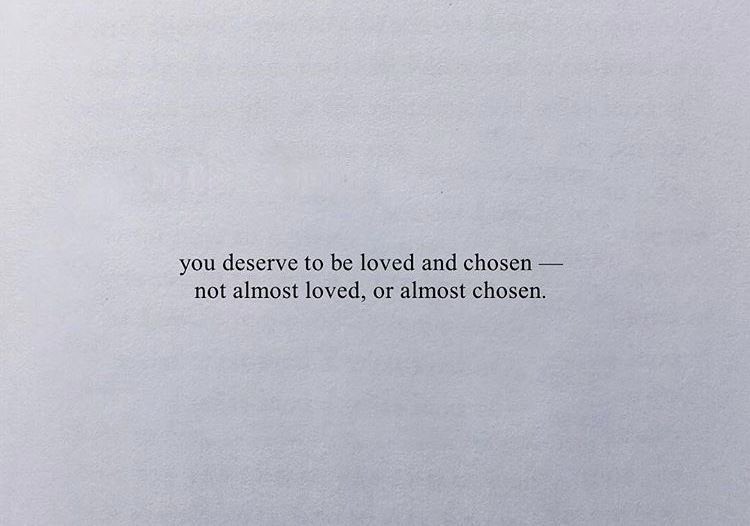 what you deserve