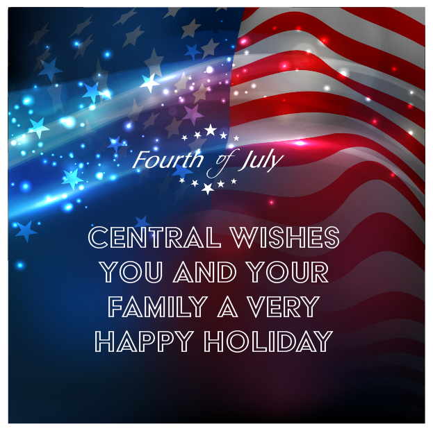 centraltpros's tweet photo. Wishing you and your family a safe &amp; happy 4th of July! All Central locations will be closed today in observance of the holiday.  #centraltis https://t.co/0DyOifh5nM