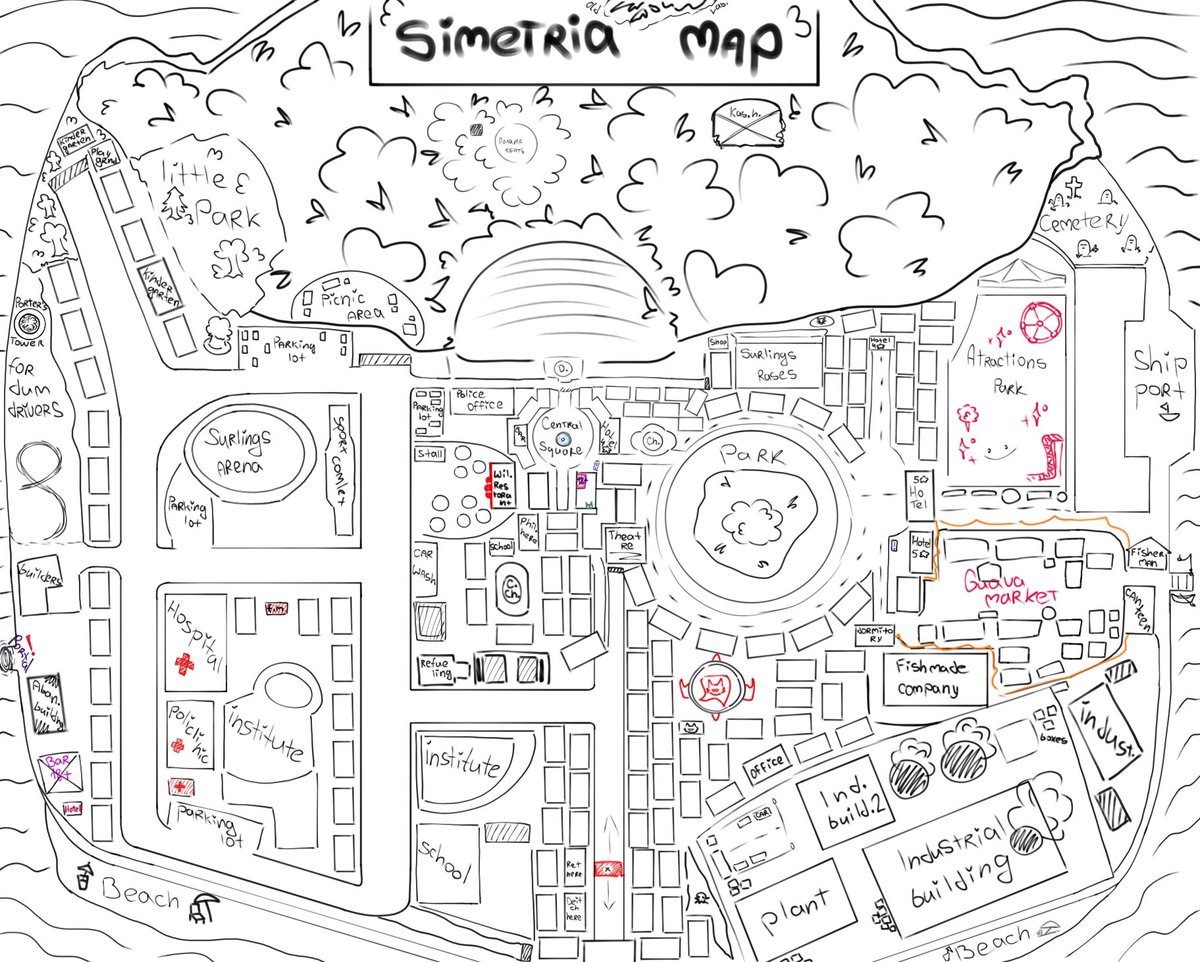 Dumply7's tweet photo. I changed the map of my fictional city called Simetria
Personal tag #SCOTF https://t.co/jqr81bETtJ
