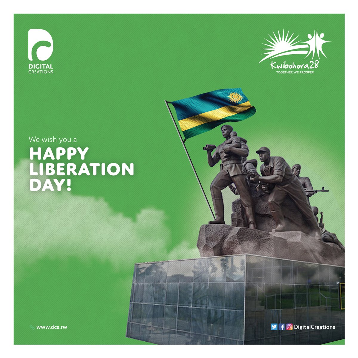DcsRwanda's tweet photo. Happy Liberation Day #Rwanda

#LiberationDay #Kwibohora28 #RwOT https://t.co/ewG0LfKb7a