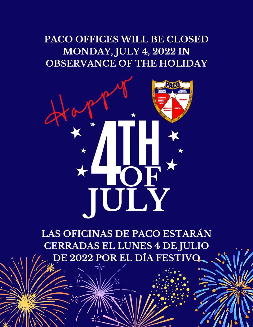 #july4th #PACO4all #PACOparatodos