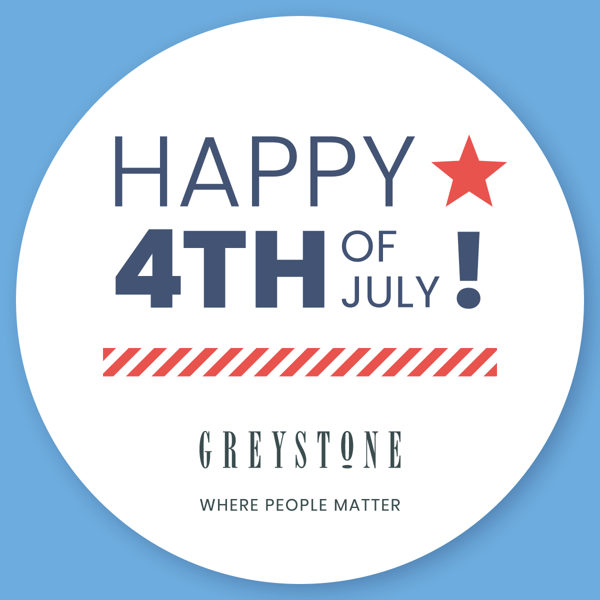 GreystoneCREF's tweet photo. Happy fourth of July! Have a safe and festive holiday with family and friends. https://t.co/3I39UrTh8c