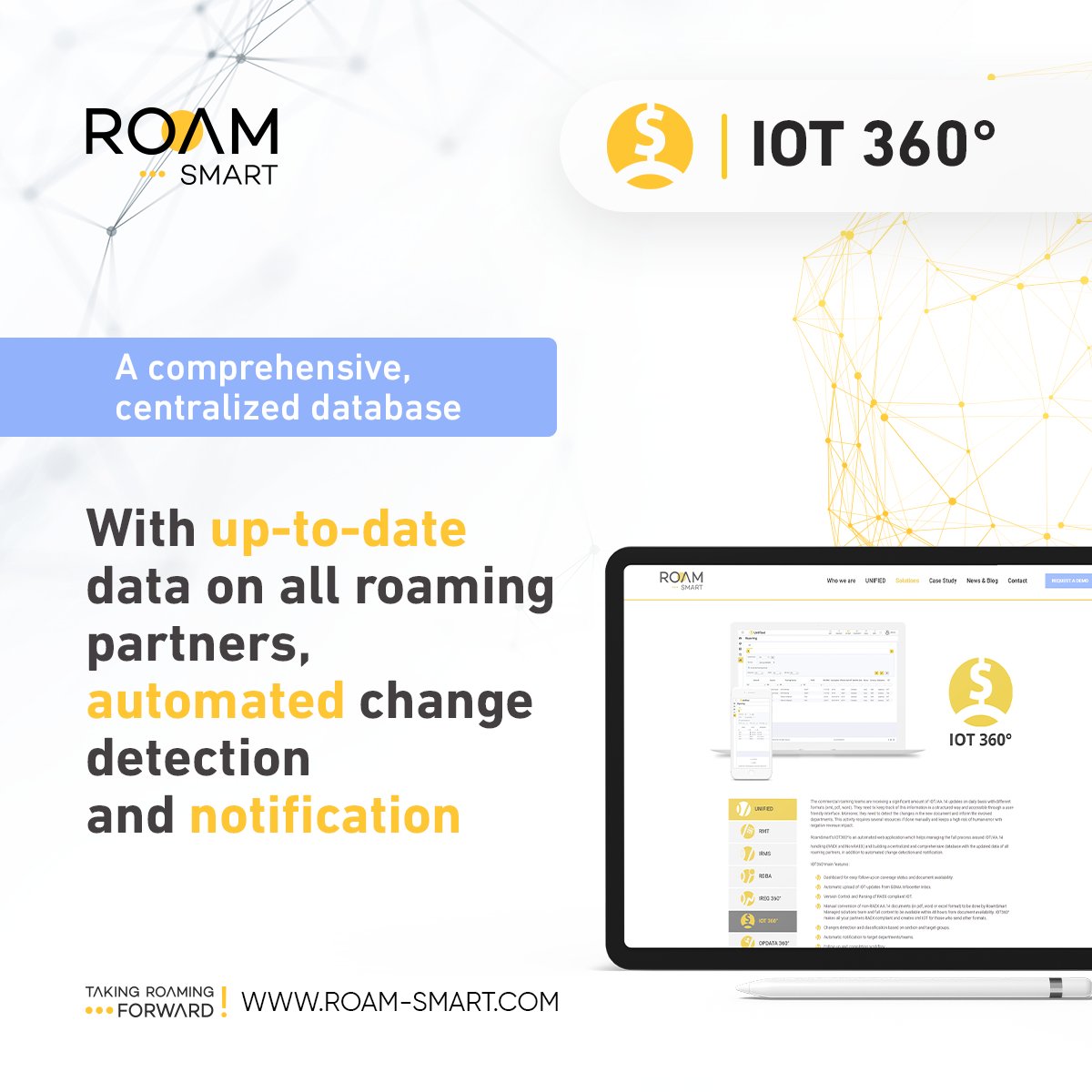 IOT360 | Complete Management Process Around IOT / AA.14 |  Changes detection and classification based on section​

➡ Book a DEMO roam-smart.com/solutions/iot3…  to find out how to manage the entire process around IOT / AA.14 management (RAEX and non-RAEX).