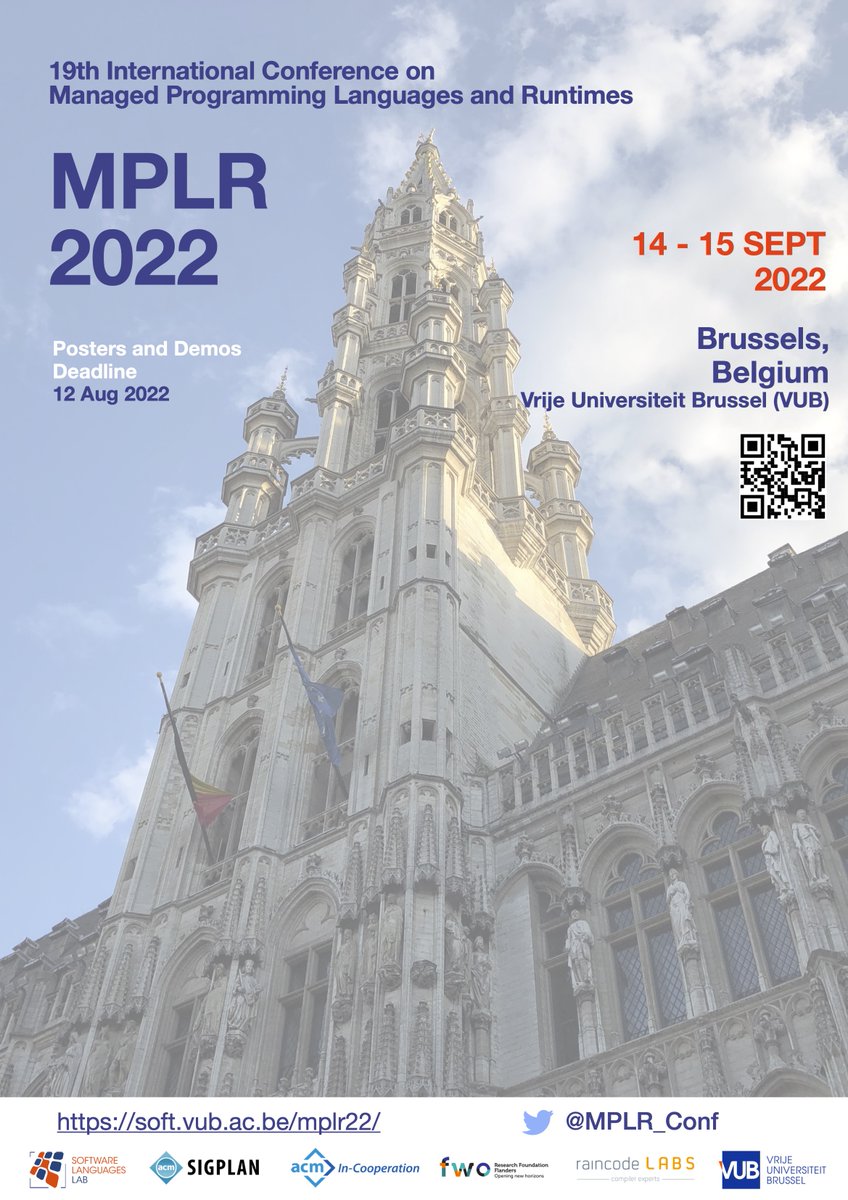 Call for Posters and Demos!

Would you like to present an early idea or an interactive demo?

Please let us know by August 12th!

More details: soft.vub.ac.be/mplr22/posters/