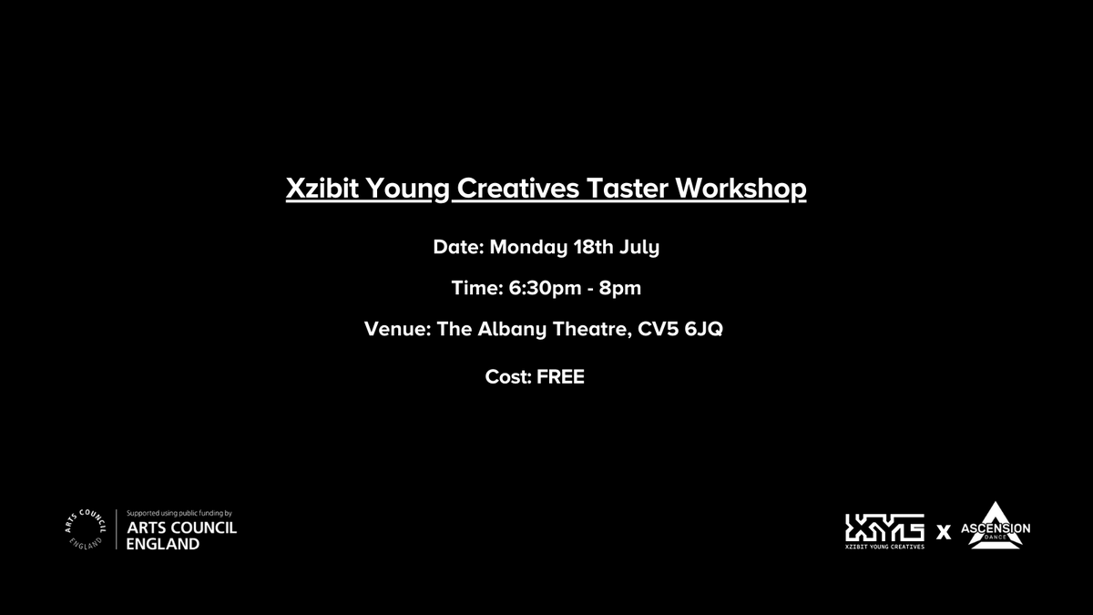 Are you interested in exploring making your own choreography? Come along to a FREE taster workshop Monday 18th July. Young dance artists between 11-19 years don’t miss out on this opportunity. Sign up here: docs.google.com/forms/d/e/1FAI… @Ascension_DC #Coventry