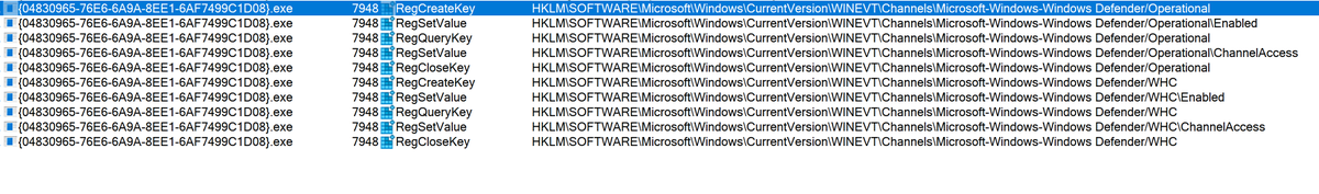 WhichbufferArda's tweet photo. Lockbit Black 3.0 can yeet the Windows Defender and  Event logs of it. Look at the Enabled key, it's set to 0 by Ransomware at the start.
 @vxunderground @malwrhunterteam https://t.co/8KTDTcs398