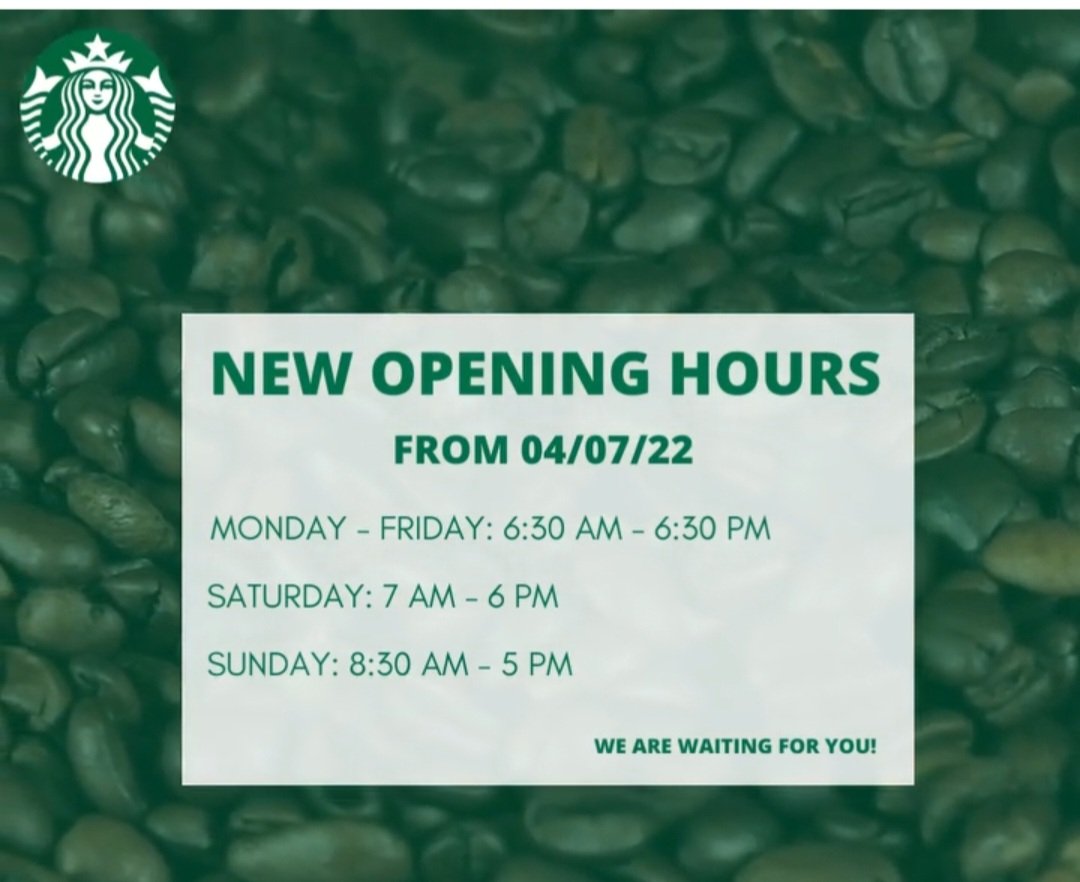 We have extended our opening hours in store and via UberEats, JustEats and Deliveroo #Starbucks #Coffee #Chester