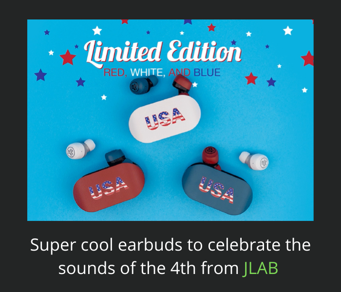 Great sounds of the 4th now in the Blue Red and White! Get JLAb Earbuds in the colours of the 4th! Get them here - ow.ly/JwBC50JNJa6

#4thJuly #earbuds #wireless #music #Patriot