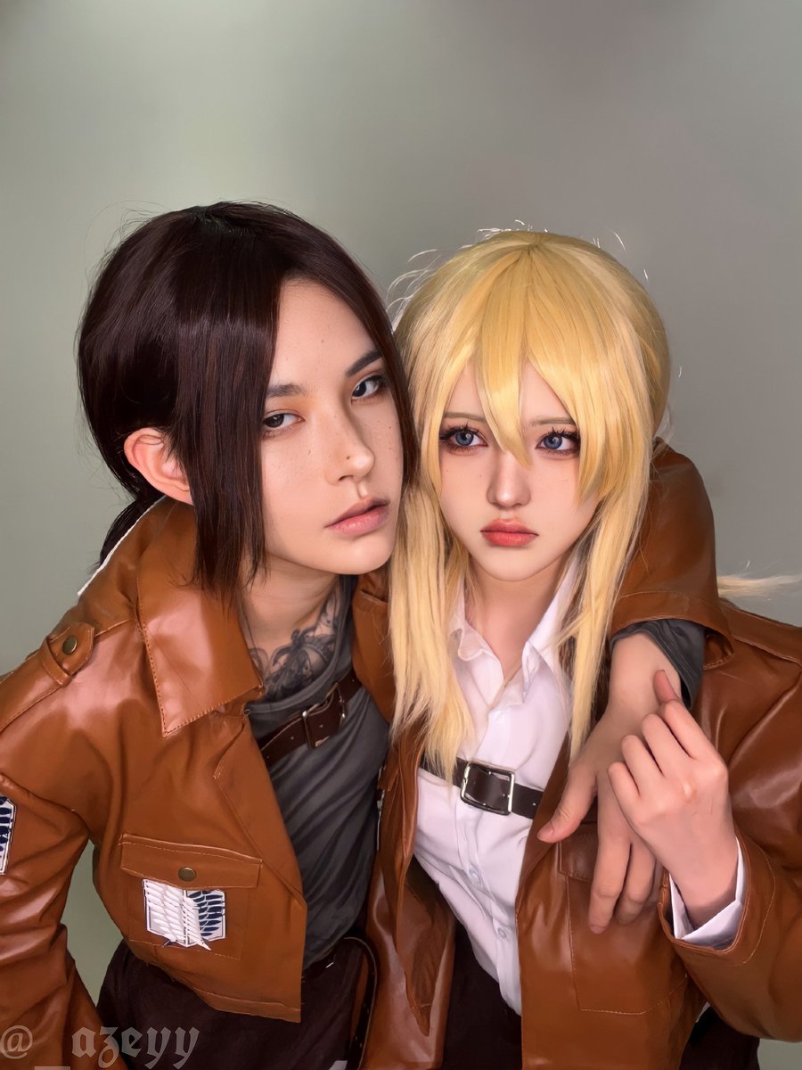 mikasa ackerman &amp; annie Leonhart ♡
#cosplay
#MikasaAckerman 
#AttackOnTitan 
#アコスタ池袋
#進撃の巨人 https://t.co/4jdIfeWuiS