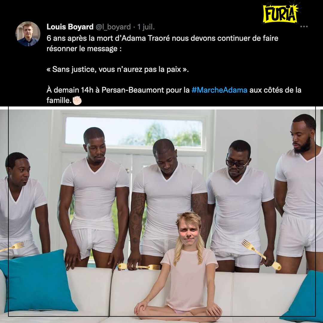 5 негров и девушка