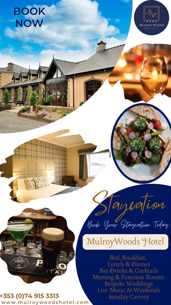 July is here and we have lots of offers  for you 
Visit mulroywoodshotel.com