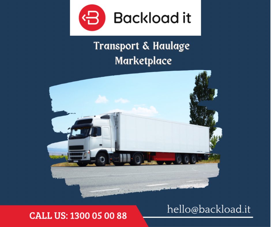 BackloadIt's tweet image. Australia’s Interstate Transport &amp;amp; Haulage Marketplace
Bringing Carriers and Customers together to get the Best Deal for both! #transportaustralia #interstatetransportavailable #haulingaustralia #australia #transport #transportation #transporter #Australia #australian #backload