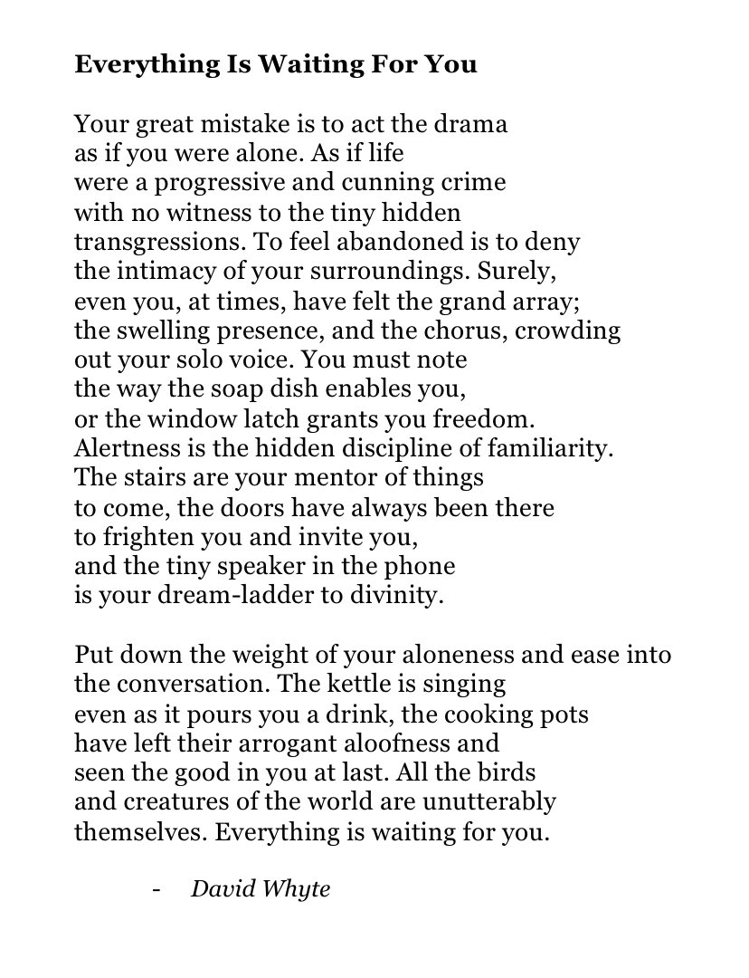 This really resonated today. What has enabled you this morning? The soap dish? The wind whispering through the windows? The creaky floorboards saying hello?