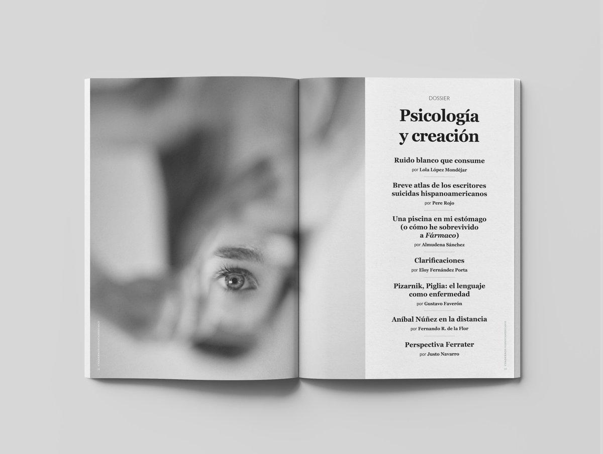La escritura como salvación …o como maldición. Este mes el dossier de #CuadernosHispanoamericanos está dedicado a 🧠#Psicología y creación. 

✍️ Lola @LpezMondjar <a href="/pere_rojo/">Pere Rojo</a> <a href="/AlmudenaS85/">Almudena Sánchez</a> <a href="/PortaEloy/">Eloy Fernández Porta</a> <a href="/faveronpatriau/">Gustavo Faverón</a> #FernandoRDeLaFlor y #JustoNavarro 
🗞️ cuadernoshispanoamericanos.com/psicologia-y-c…