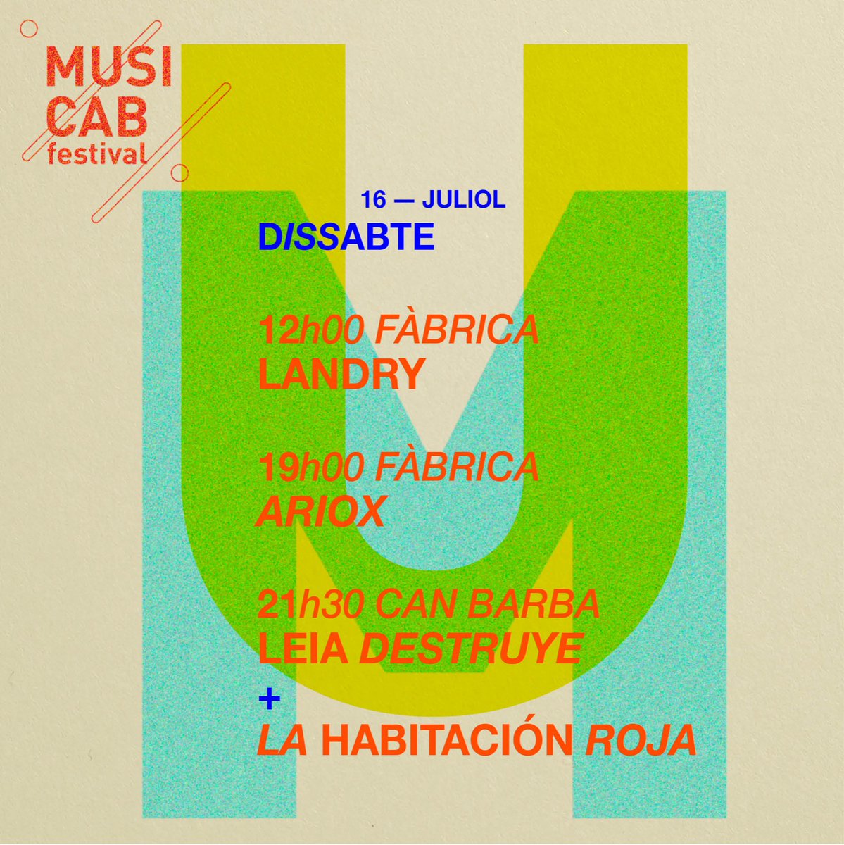 MUSICABfestival's tweet photo. ⏰ HORARIS del #MUSICAB2022

Et donem a conèixer els horaris dels concerts que podreu viure del 15 al 17 de juliol, a #Cabrils!

Gaudeix-los en directe amb la teva entrada a https://t.co/gCME8stsKw! 🎟️

#Musicab #Festival #Cabrils #Maresme #Music #Vibes #Cultura https://t.co/SY6trTe3AJ