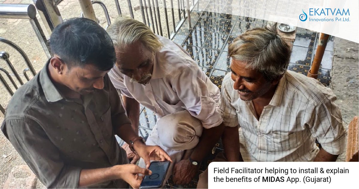 EkatvamI's tweet photo. A snapshot of one of a field facilitator of our Client in Gujarat explaining the Importance and Benefits of Ekatvam's MIDAS Application
#water #watermanagement #innovation #tatatrusts #tatawatermission #watersaving #watersecurity #NGO #CSR_India https://t.co/hhOvbWrc57