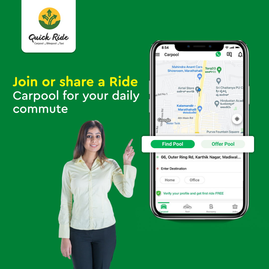 QuickRidein's tweet image. Fill up the empty seats in the car!
Why travel alone when you can travel together towards a sustainable future! 

Carpool Now: go.onelink.me/RUJl/social

#quickride #carpool #bikepool #sustainbaility #bangalore #chennai #delhi #hyderabad #kolkata #kochi #mumbai #pune