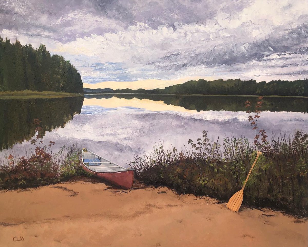 carolynmallory's tweet photo. It’s the end of the month again. Painting up a storm… wait a minute… it’s the beginning of the month… #alwayspainting #iconicCanada https://t.co/B6PeFSJSpn