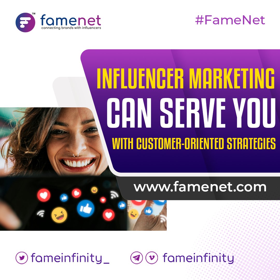 FameInfinity_'s tweet photo. Influencer marketing can serve you with customer-oriented strategies. 
Marketers need some customer-oriented strategies, set marketing objectives and goals, and select marketing methods
#influencer #marketing #InfluencerMarketing 

Read More : https://t.co/iPcRQSPWBQ https://t.co/Zbwwo5Z0yD