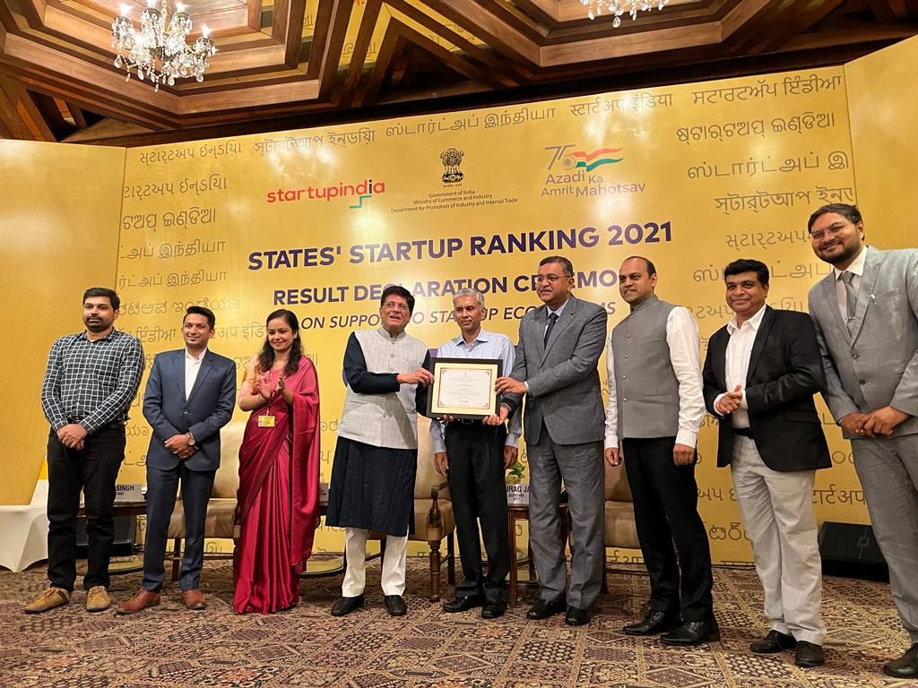 Gujarat is ‘Best Performer State’ in States Startup Ranking 2021;  Meghalaya and Karnataka also Megastars