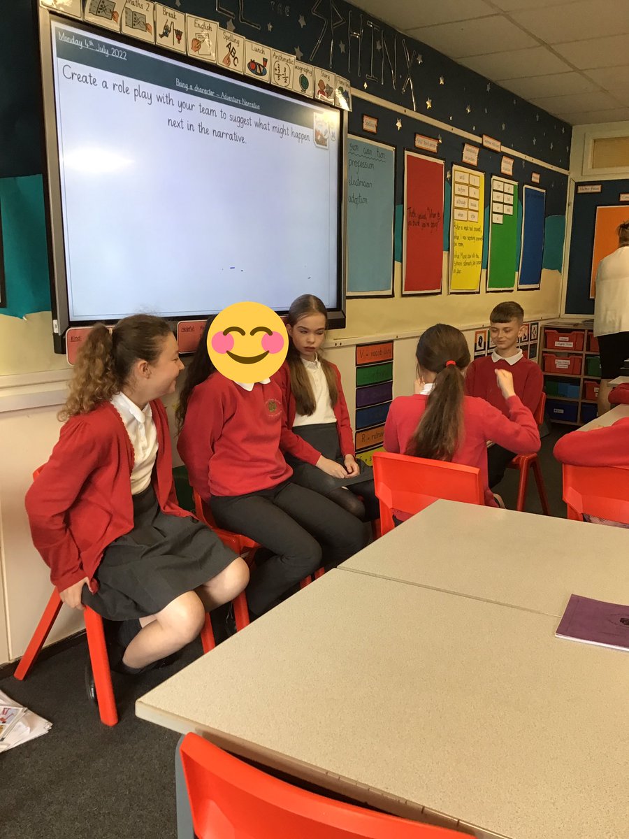 OakfieldY4's tweet photo. Creating role plays in a Power of Reading session to help us create predictions about what will happen next in our class text, Cinderella of the Nile. #oakfieldenglish https://t.co/Bm2sq2wb5L