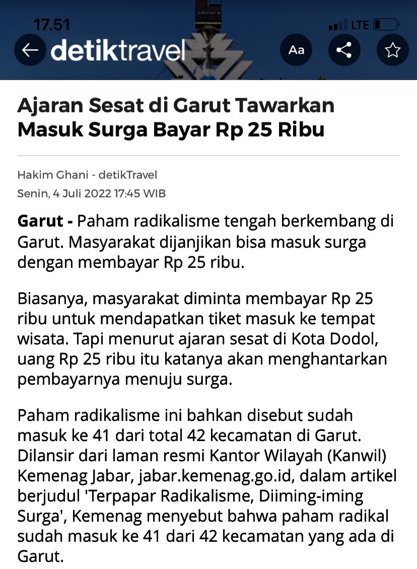 Semakin murah dan mudah untuk masuk surga.