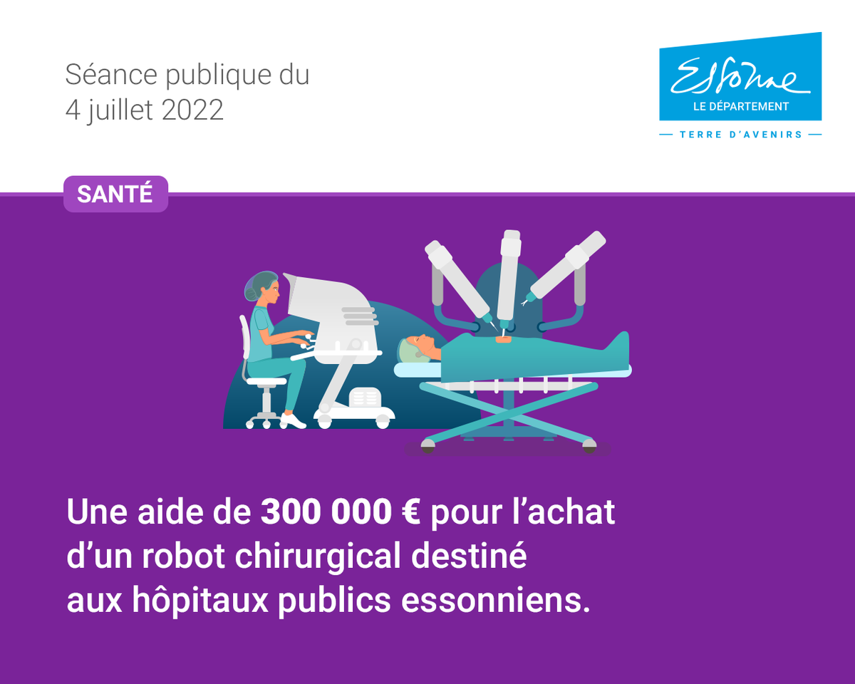 CDEssonne's tweet photo. #DirectCD91 ✅ Vote d'une subvention pour une technologie de pointe destinée aux hôpitaux publics essonniens.
Objectif : diversifier l’offre de soins et attirer les médecins. https://t.co/TfLnHDd5Ke